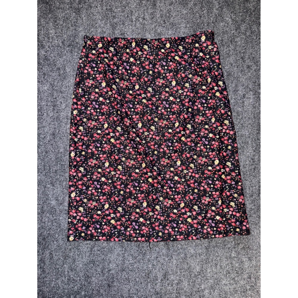 Vintage 90s WE TOO Wendy Lou Floral Midi Skirt USA Made Ditsy Grunge Stretch M